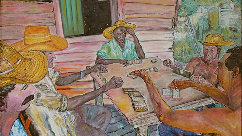 Giocatori di domino – 1999 – olio su tela – 70x100cm