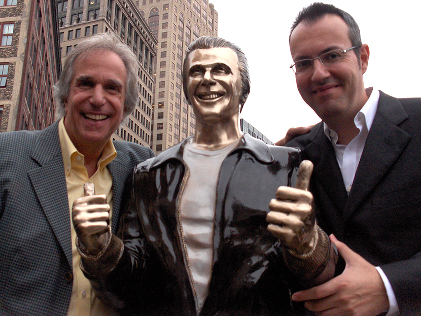 Henry Winkler con Giuseppe Ganelli al "The Fonz Day 2008" (Foto: ©Giuseppe Ganelli)